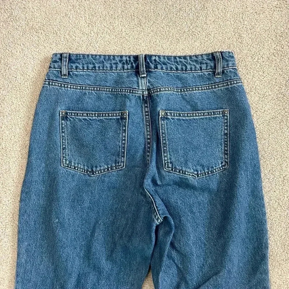 Denim Co. Medium Wash Blue High Waisted Cotton Straight Leg Jeans Size 8 - Picture 5 of 9